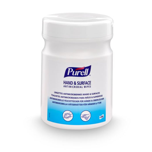 PURELL Hand & Surface Antimicrobial Wipes, 270 Count Canister (case of 6)