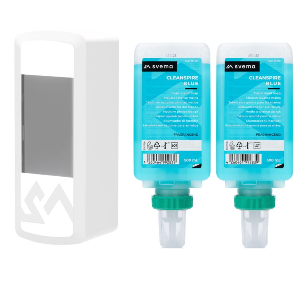 Auto Touch-FREE Dispenser 1000ml and 2 Fragranced Soap Refill Kit