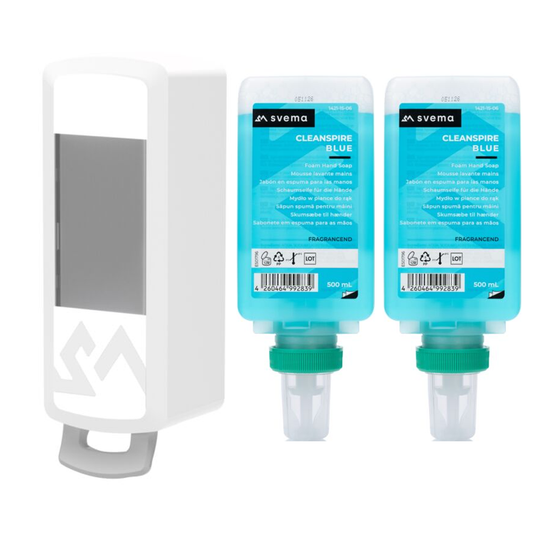 Manual Dispenser 500ml and 2 Fragranced Soap Refill Kit