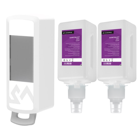 Manual Dispenser 500ml and 2 Sanitiser Gel Refill Kit